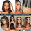 Thumbnail: Wear Go Glueless Human Hair Highlight Edges Brown Straight Short Bob Wigs 5x5 L