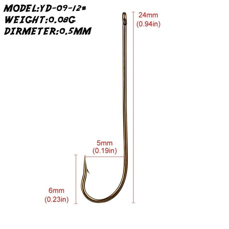 Thumbnail: 50PCS/lot High carbon steel hooks Metal long shank hooks Saltwater Fishing Hook