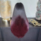 Thumbnail: Free Part 24inch Soft Ombre Burgundy Long Straight U Part Wig European 99j Remy