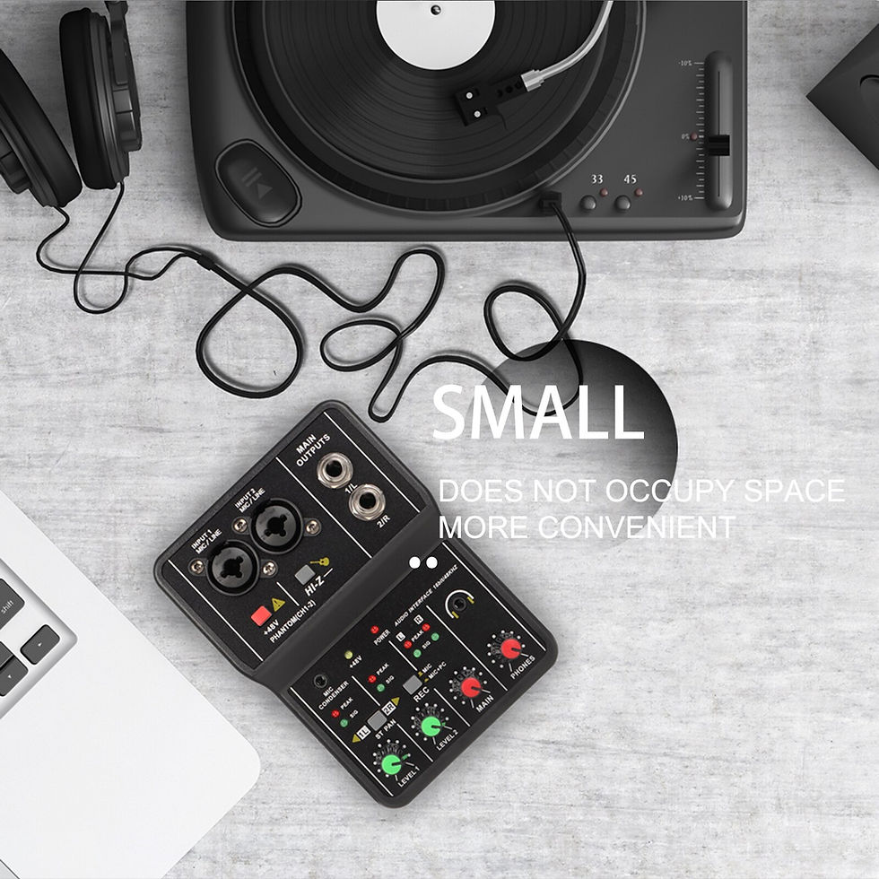 Thumbnail: G-MARK Mini Audio Mixer Studio 2 With 48V Phantom Power Sound Effects Interface