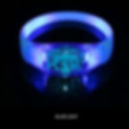 Thumbnail: 6pcs LED Light Bracelet Silicone Sound Control Flashing Bangle Wristband Vibrat