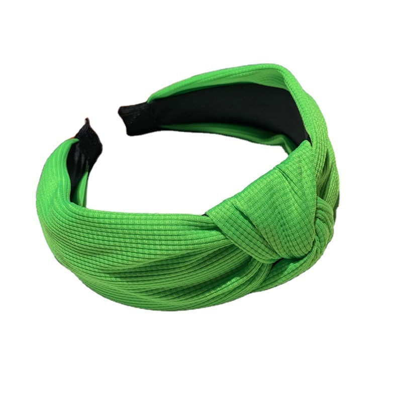 Thumbnail: Waffler Hair Hoop Hair Bands Girls Neon Color Headband Wide Hairband Candy colo