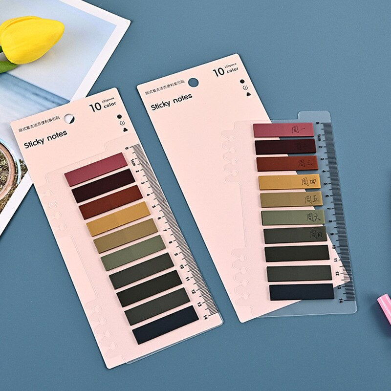Thumbnail: 200 Sheets Colorful Sticky Notes Memo Pad Self Adhesive Label Index Tabs Bookma