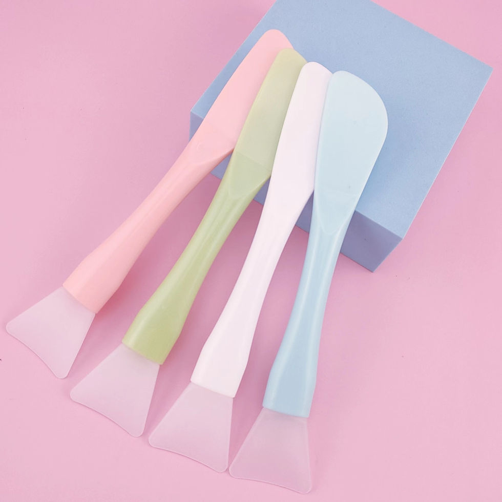 Thumbnail: Silicone Facial Mask Brush Soft Head with Scraper Integrated Dual-use Mud Film 