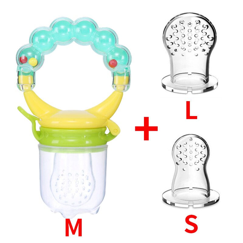 Thumbnail: Newborn Baby Fresh Food Fruit Feeder Silicone Teether Trainning To Eat Fruit Gr