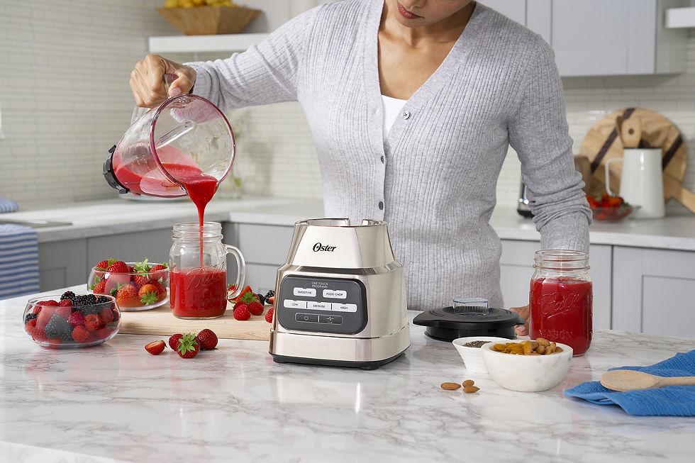 Thumbnail: Oster One-Touch Blender with Auto-Programs and 6-Cup Boroclass Glass Jar