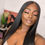 Thumbnail: Soft 24inch Deep Part Natural Black Long Silky Straight U Part Wig European Rem