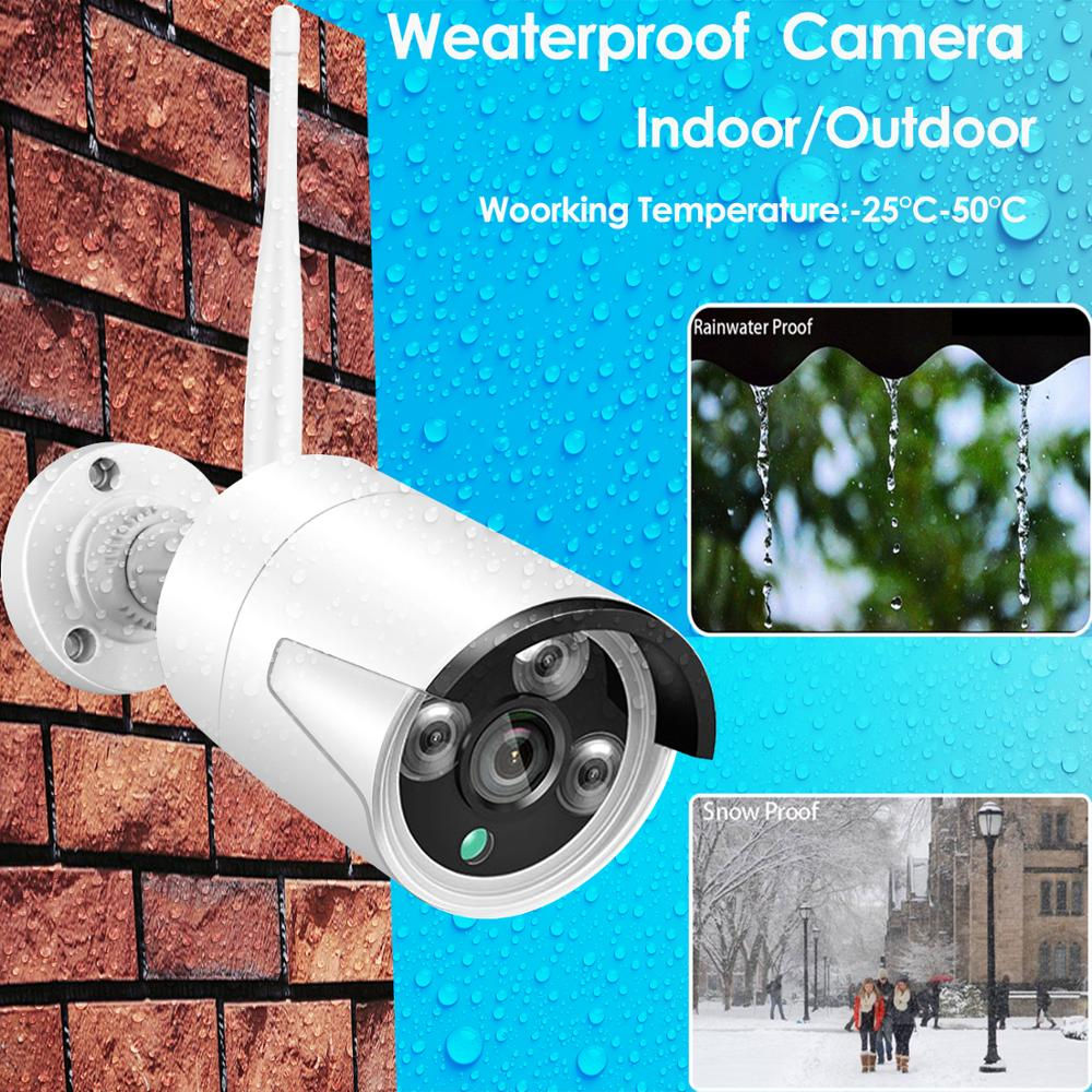 Plug and 6CH Audio 3MP Wireless NVR Kit P2P Indoor Outdoor IR Night Security 10