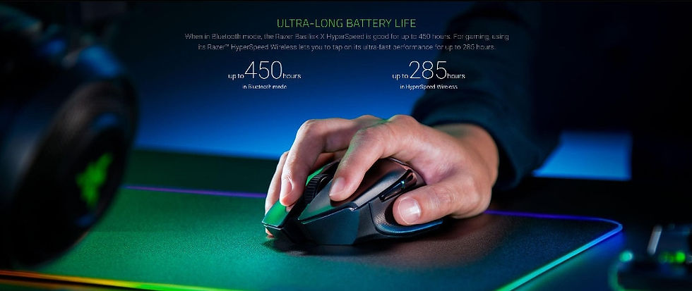 Thumbnail: Basilisk X HyperSpeed - Wireless Ergonomic Gaming Mouse16000 DPI Brand New In R