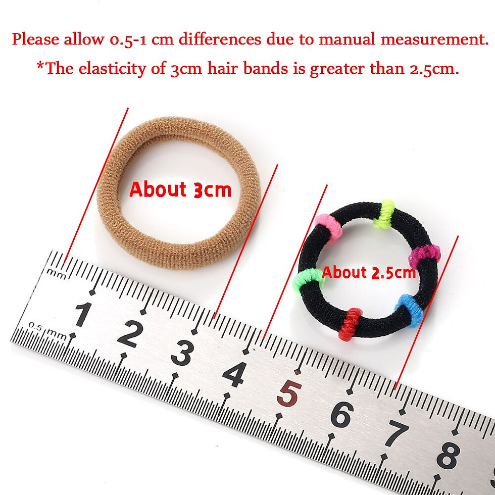 Thumbnail: 200PCS/Set Elastic Kids Basic Hair Bands Tie 3cm Dark Colors Headwear Don't Hur