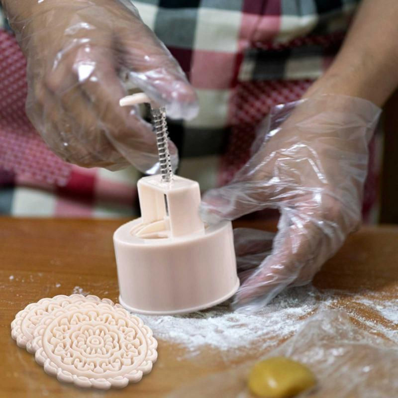 Thumbnail: New Moon Cake Form Mooncake Mould With Moon Cake Stamp Traditional Mooncake Mol