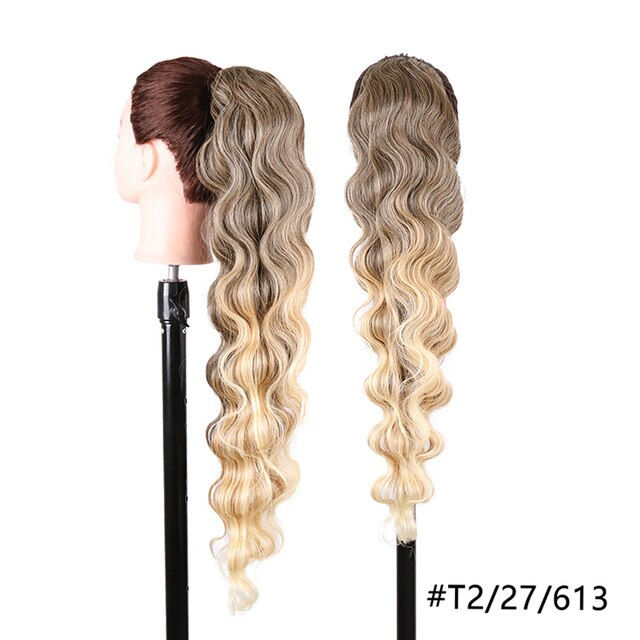 Thumbnail: Julianna Synthetic Hair Ponytail Extension Long 28 Inch Organic Afro Kinky Curl