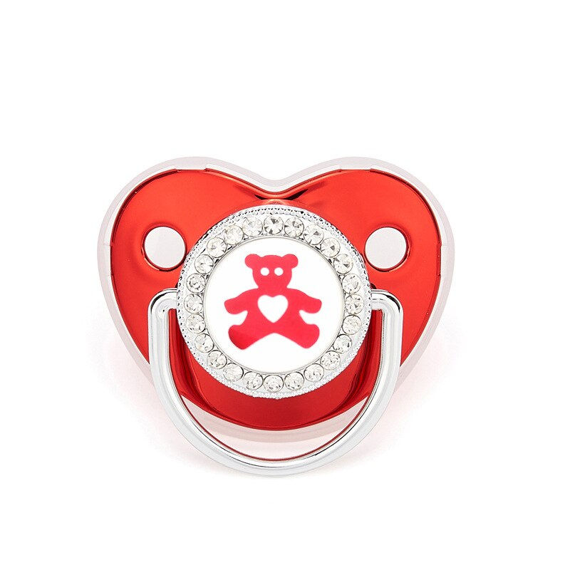 Thumbnail: Baby Pacifier Crown Bear Bling Newborn Pacifier BPA Free Silicone Infant Nipple
