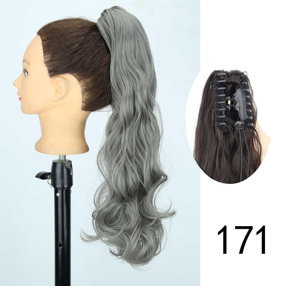 Thumbnail: Synthetic 24 Inch Claw Clip On Ponytail Hair Extension Long Wavy Ponytail Exten