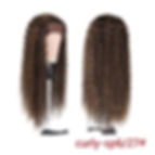 Thumbnail: Synthetic Afro Kinky Curly Headband Wig Natural Black Blonde Wigs Organic Fiber