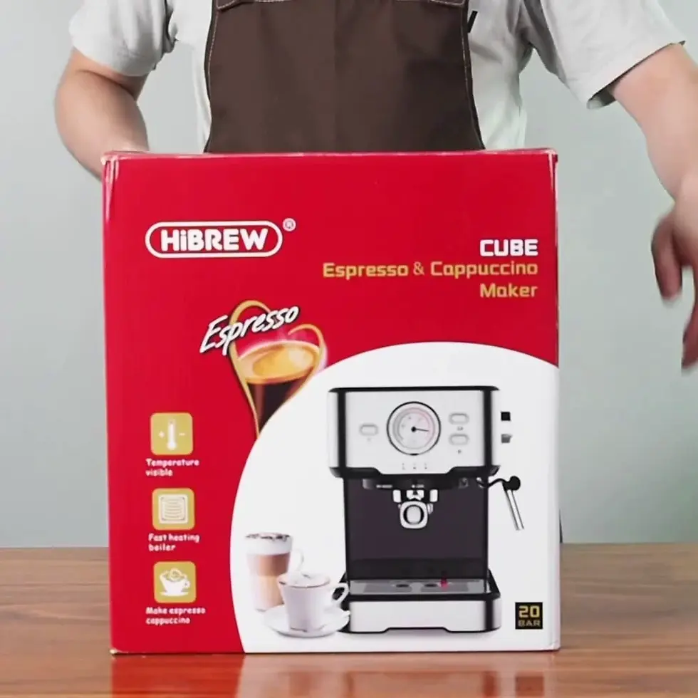 Thumbnail: HiBREW Coffee Machine Cafetera 20 Bar Espresso inox Semi Automatic Expresso Cap