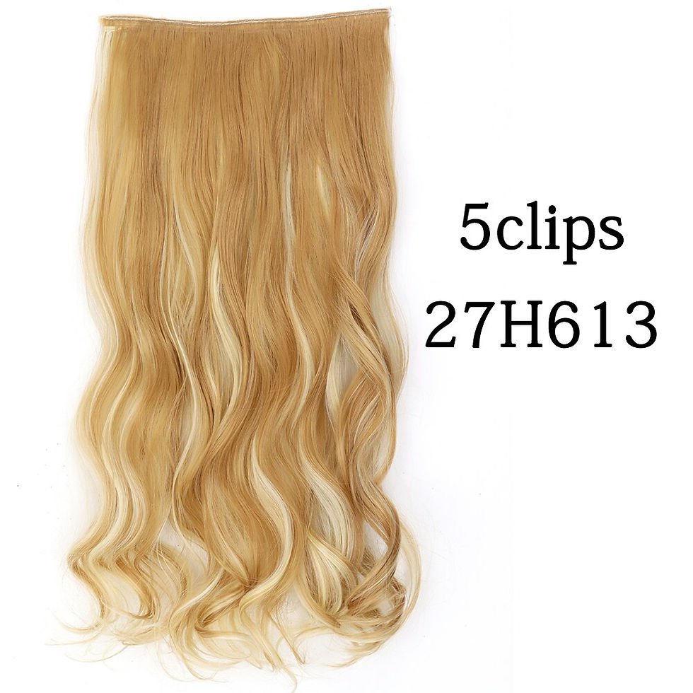 Thumbnail: Synthetic Long Straight Hairstyles 5 Clip In Hair Extensions Blonde Brown 22 32