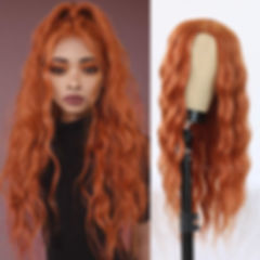 Ginger Wig Lace Front Wig Orange Loose Wave Wig Orange Curly Wigs for Women Gin