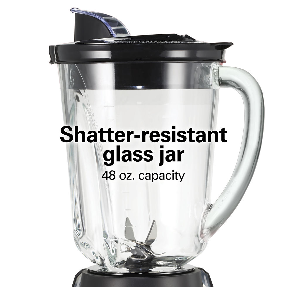 Thumbnail: Hamilton Beach Wave Action Quiet Blender, 48 oz. Glass Jar, 12 Blending Functio