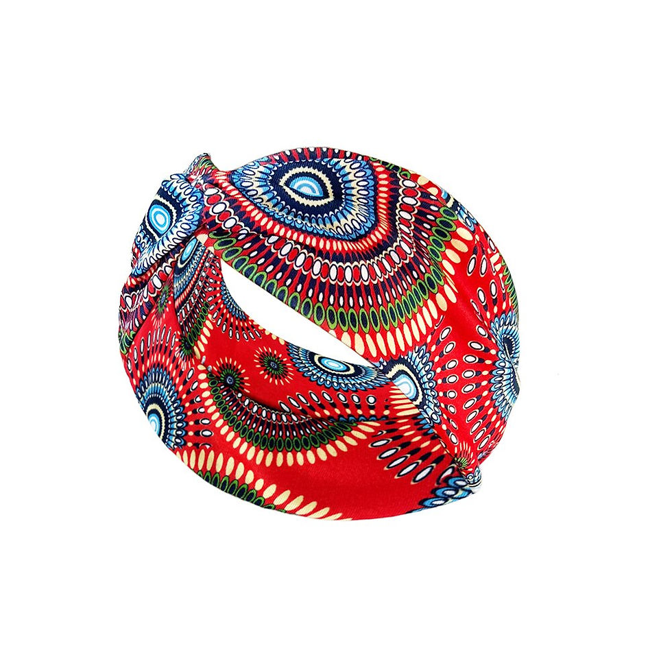Thumbnail: Head Bands Cross Elasticity Hair Band Bandana Print Head Wrap Beauty Sports Hea