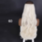 Thumbnail: Synthetic Long Wavy No Clip Hair Extensions Artifical Invisible Fish Line False