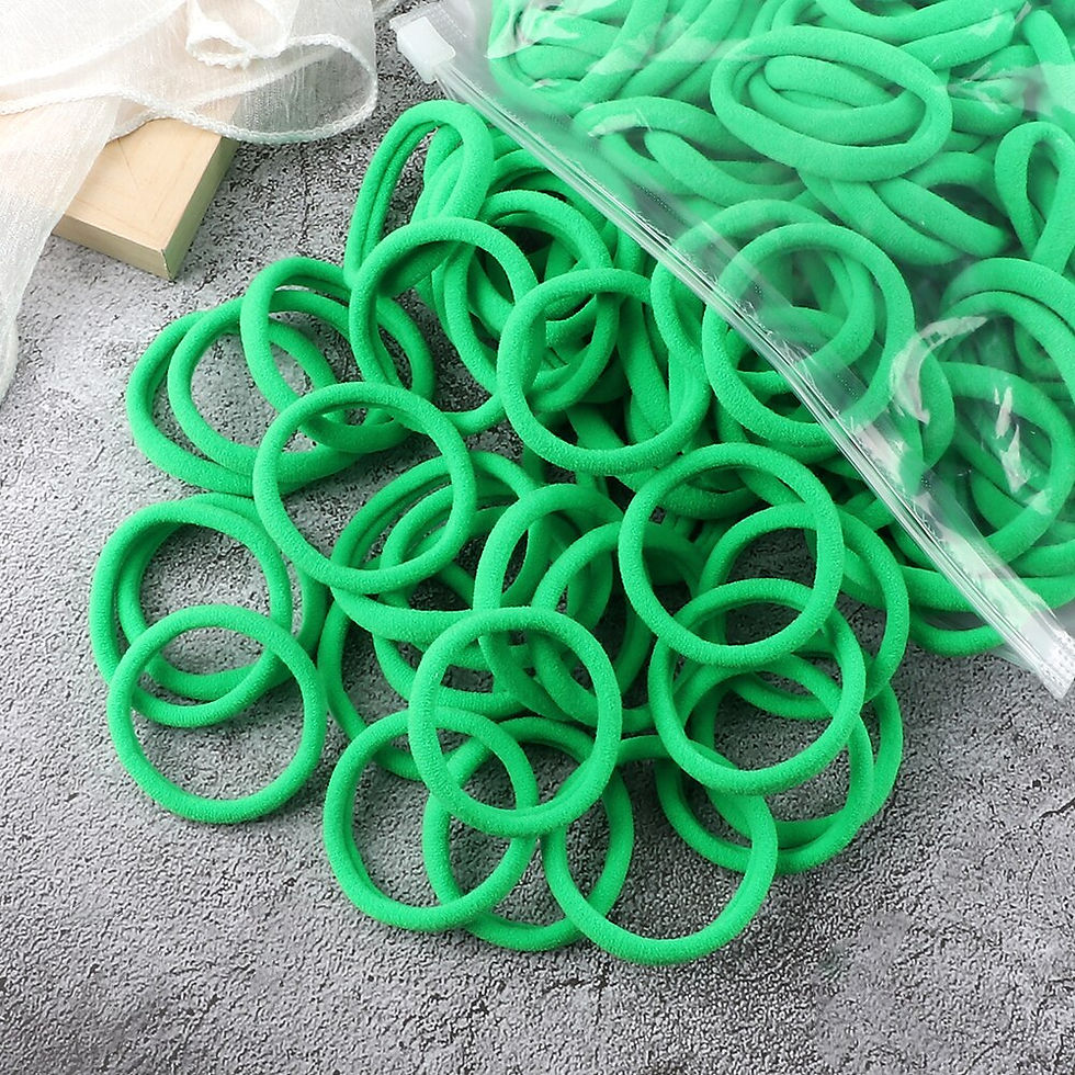 Thumbnail: 50PCS/Set Women Girls Basic Hair Bands 4cm Simple Solid Colors Elastic Headband