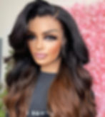 Thumbnail: Soft Glueless 26 “Long Ombre Brown Body Wave Full Lace Wig With 4x4 Silk Base F