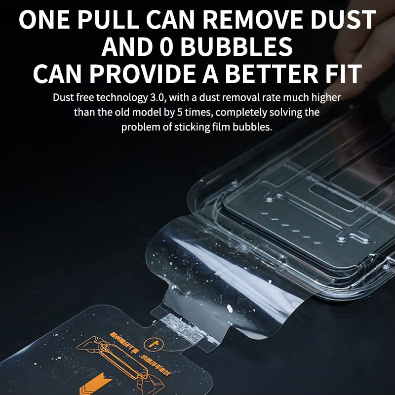Thumbnail: New 8K Oleophobic Coating Dust free Installation Screen Protector For iPhone 14