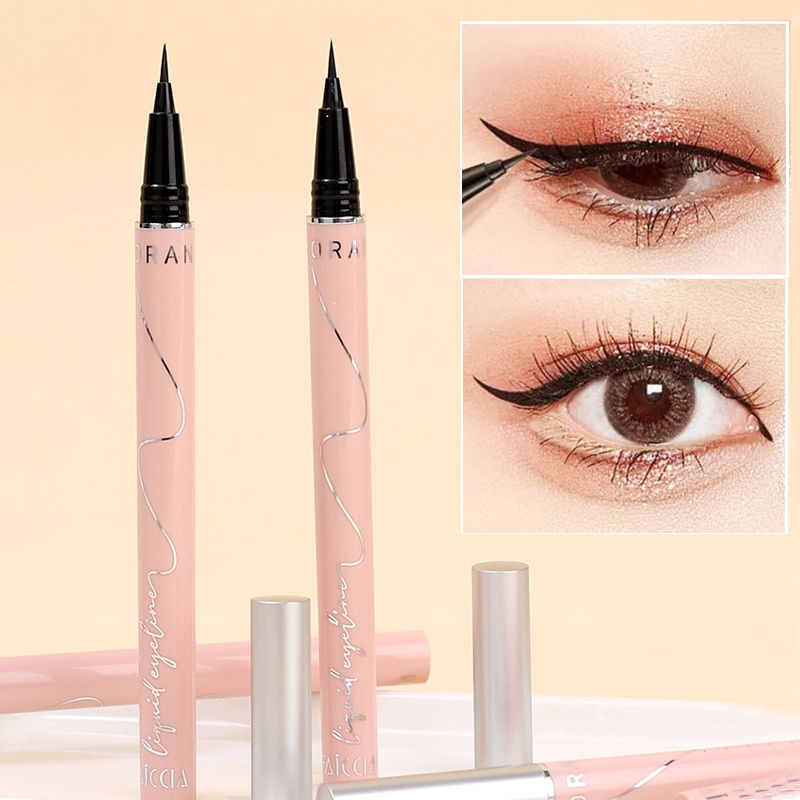 Thumbnail: Black Brown Liquid Eyeliner Pen Waterproof Long-lasting Smooth Eyeliner Sweat-p