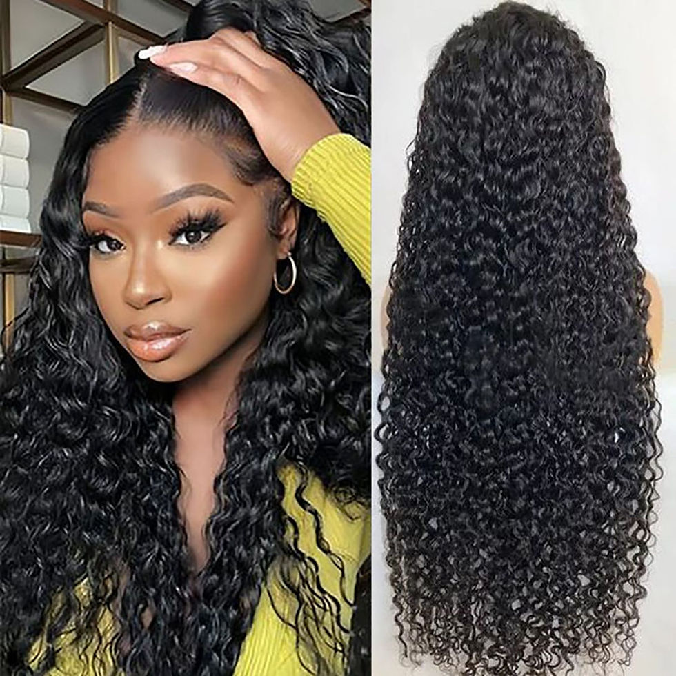 Thumbnail: Deep Wave 13x4 Lace Frontal Human Hair Wig Brazilian 30 32 Inch HD Transpare La