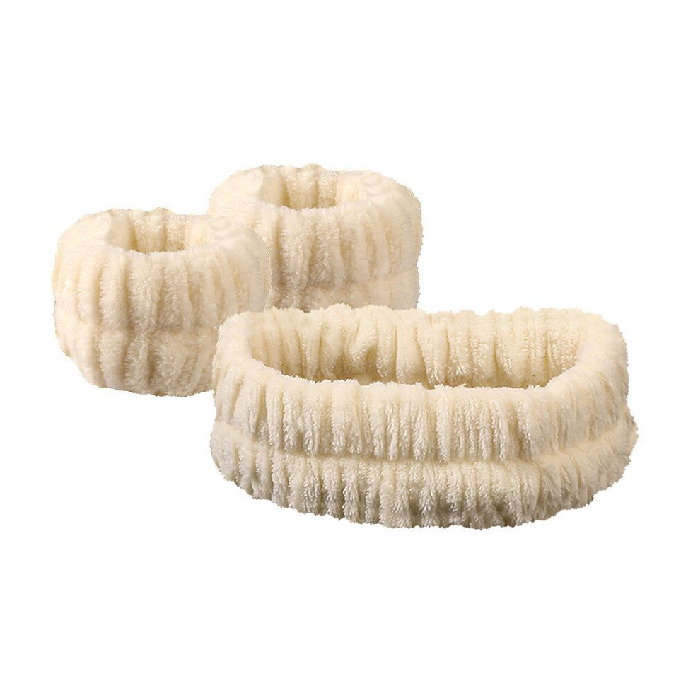 Thumbnail: Wash Face Wristband Set Headbands Spa Bathroom Accessories Set Water Absorption
