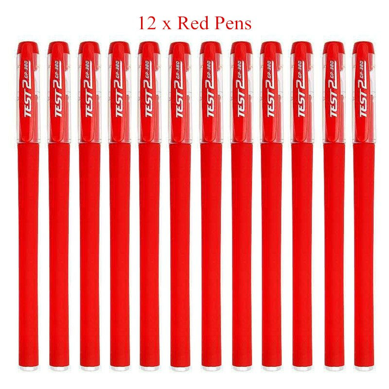 Thumbnail: 3 Gel Pens + 50 Refills Set 0.38mm Black Blue Red Ink Bulk Pens Thin Tip Journa