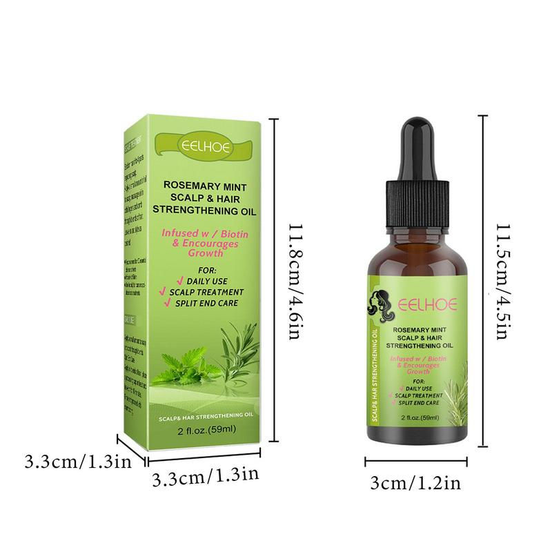 Thumbnail: Rosemary Hair Care Essential Oil Anti-frizz Growth Hairs Smooth Serum Hair Oil 