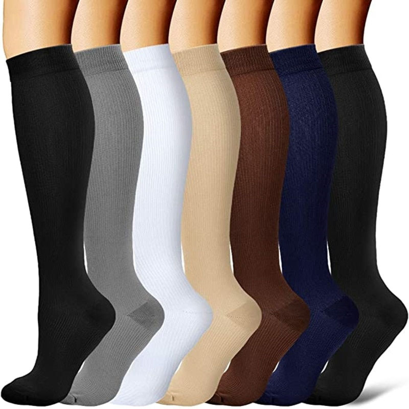 Thumbnail: 2 Pairs Compression Stockings Blood Circulation Promotion Slimming Sport Compre