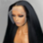 Miniatura: Glueless Natural Black Soft Long 26inches 200Density Yaki Kinky Straight Deep L