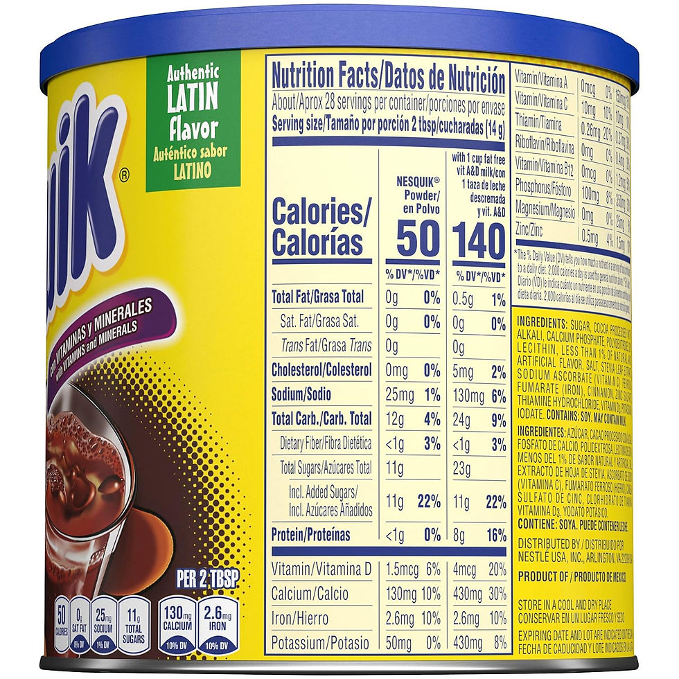 Thumbnail: Nesquik Authentic Latin Flavor Powder Drink Mix Chocolate 14.1 oz (Pack of 2) w