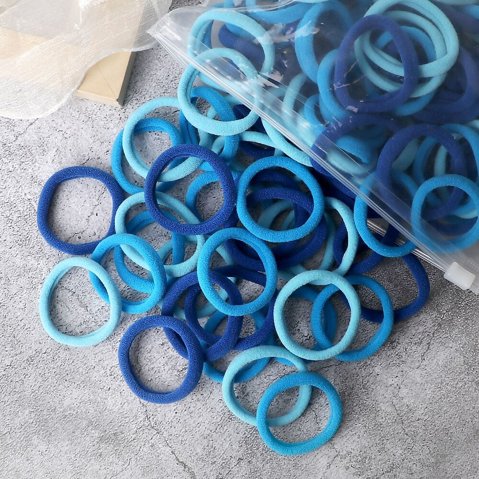 Thumbnail: 50PCS/Set Women Girls Basic Hair Bands 4cm Simple Solid Colors Elastic Headband