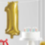 Thumbnail: Way to Celebrate Gold Foil Party Balloon Number 1, 16"