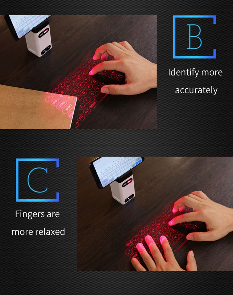Thumbnail: New New Virtual Laser Keyboard Wireless Projector Phone Keyboard For Computer P