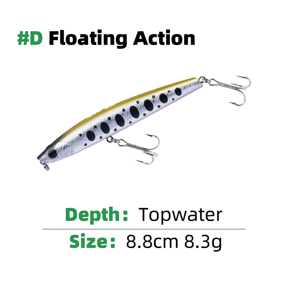 Thumbnail: HANDING 8.8/10.7cm Floating Pencil Popper&Sinking Pencil Hard Bait Topwater Plo