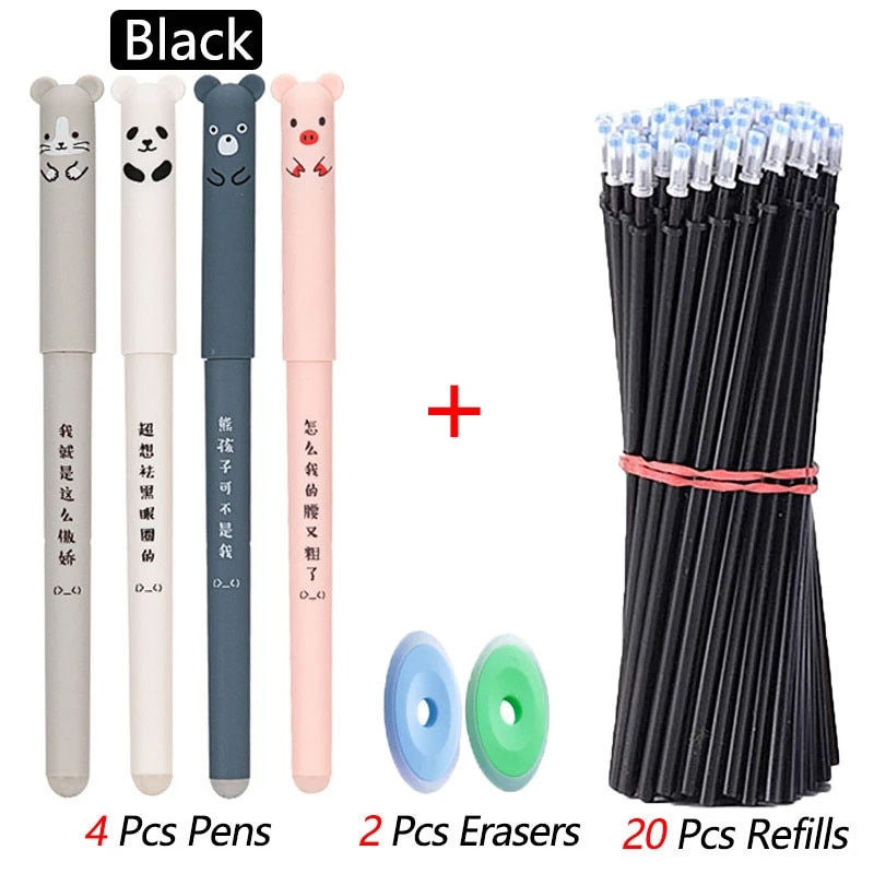 Thumbnail: 30 Pcs/set Kawaii Erasable Pens for Writing Notebooks Girls Cute Gel Pens Offic