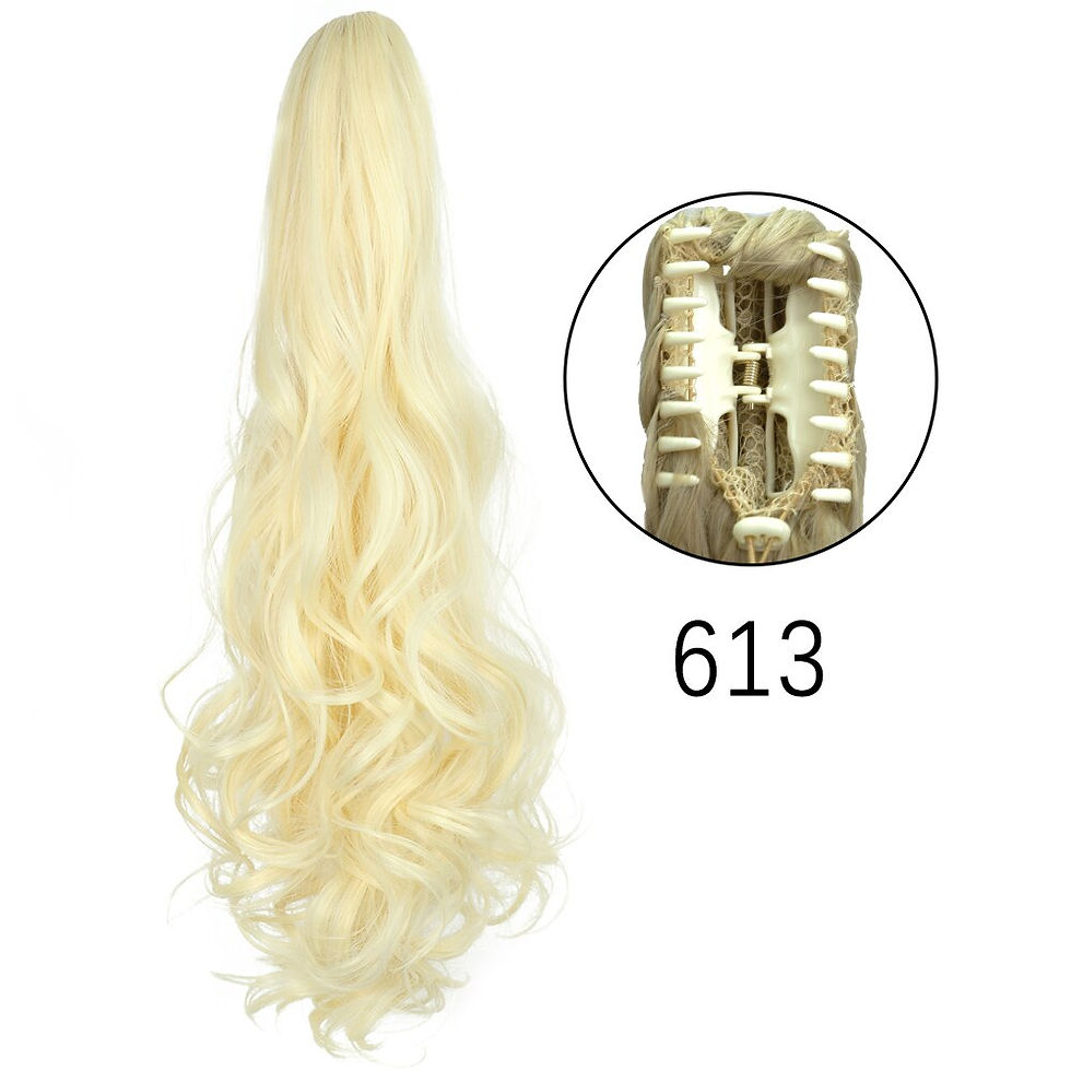 Thumbnail: LISI GIRL Synthetic Long Straight Vlaw Clip On Ponytail Hair Extensions Matural