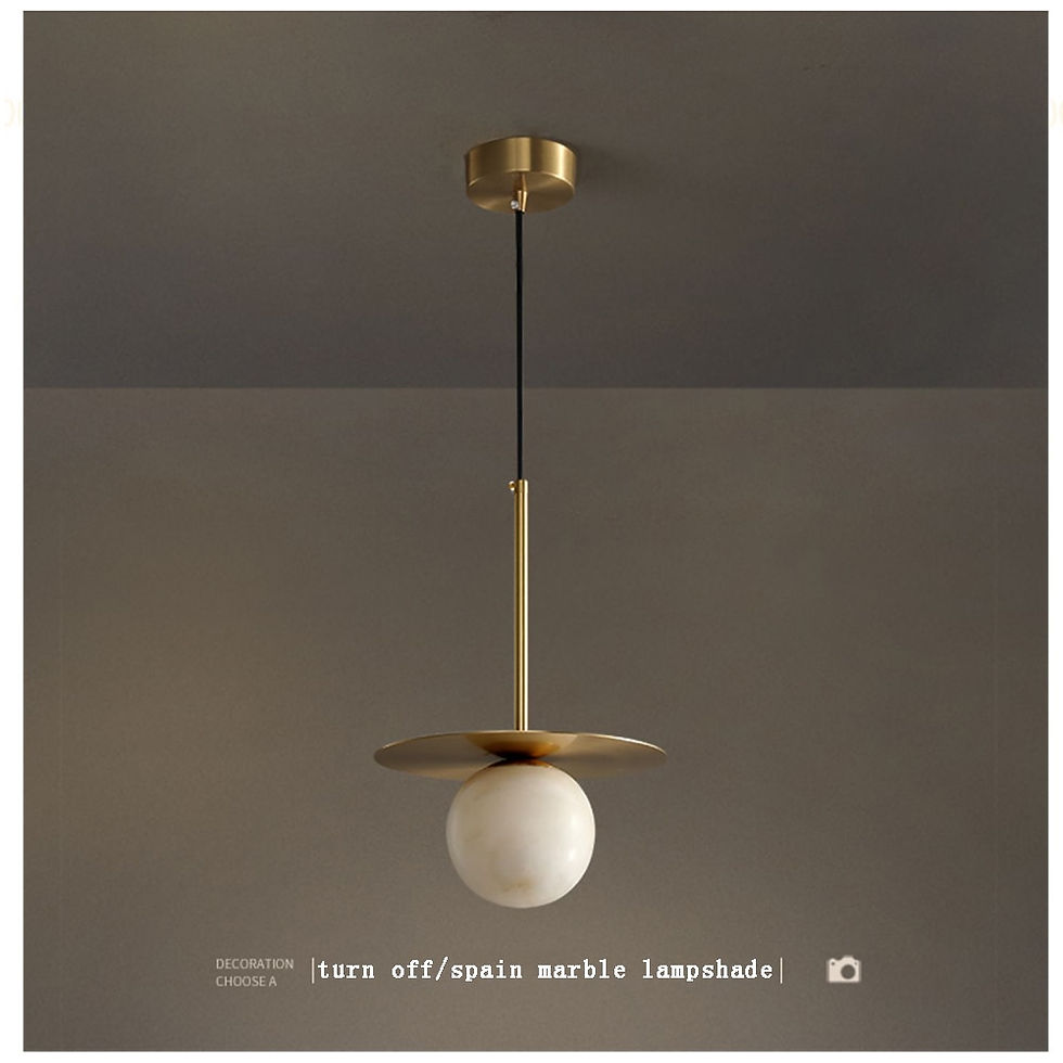 Thumbnail: Pendant Light with Marble Modern Led Luxury Restaurant Ceiling Chandelier Home 