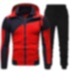 Thumbnail: Men Tracksuits Set Spring Autumn Long Sleeve Hoodie Zipper Jogging Trouser Patc