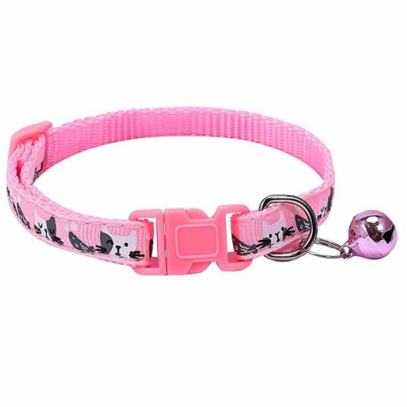 Thumbnail: Pet Accessories Dog Cat Collar Bell Colorful Cats Pattern Adjustable Collars Fo