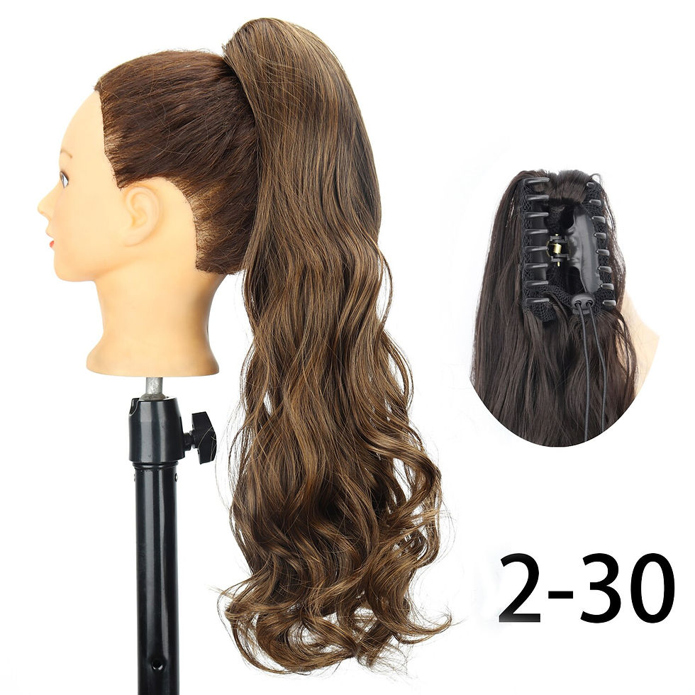 Thumbnail: Synthetic 24 Inch Claw Clip On Ponytail Hair Extension Long Wavy Ponytail Exten