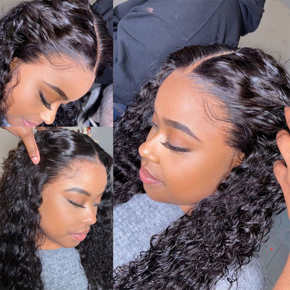 12A Deep Wave Bundles With Closure Peruvian Hair Bundles With Closure Remy 100%