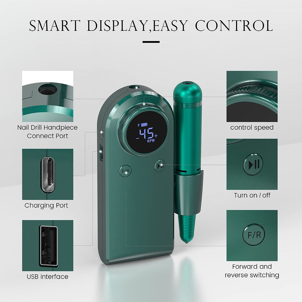 Thumbnail: 45000RPM Rechargeable Nail Drill Manicure Machine Professional Nail Drill With 