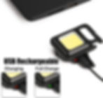 Miniatura: Portable LED Keychain Lights COB Flashlight Outdoor Work Light For Strong Magne