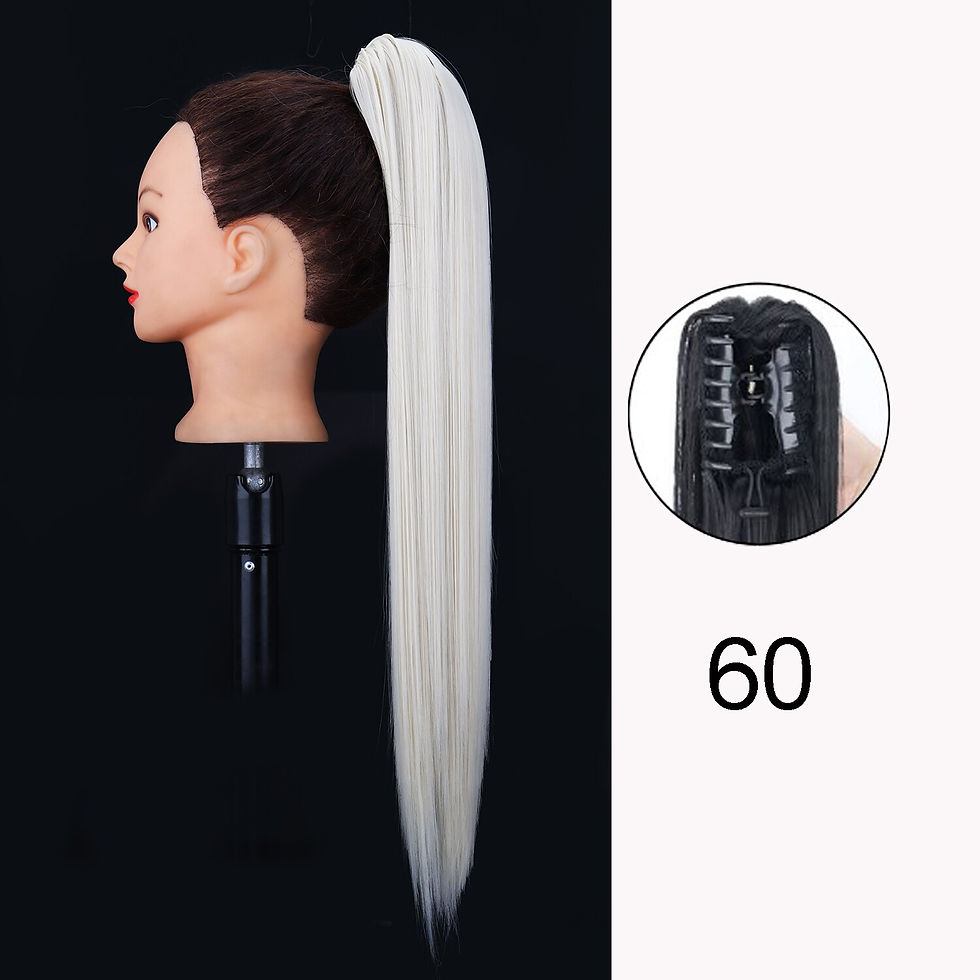 Thumbnail: Synthetic 24 Inch Claw Clip On Ponytail Hair Extension Long Wavy Ponytail Exten